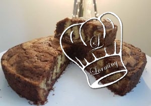 Gâteau marbré chocolat / nature
