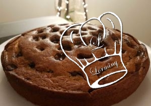 Gâteau nature aux carreaux de chocolat