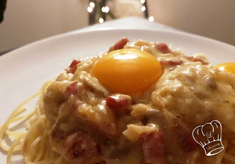 Pâtes à la carbonara revisitées