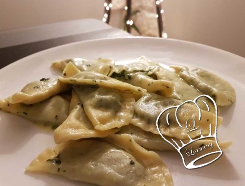 Raviolis aux épinards et au fromage de chèvre