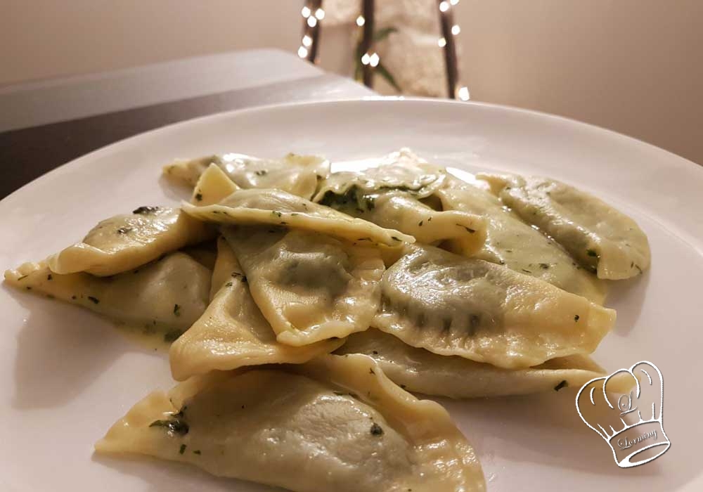 Raviolis aux épinards et au fromage de chèvre