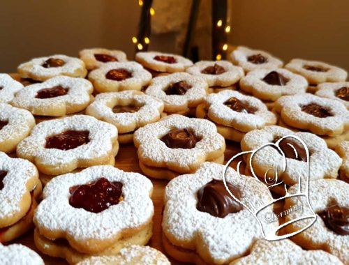 Recette de sablés à la confiture de fraises et à la pâte à tartiner