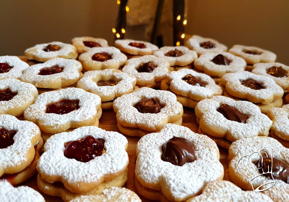 Recette de sablés à la confiture de fraises et à la pâte à tartiner