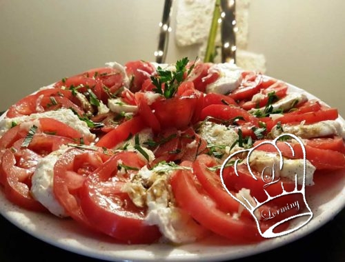 Salade de tomates à la mozzarella