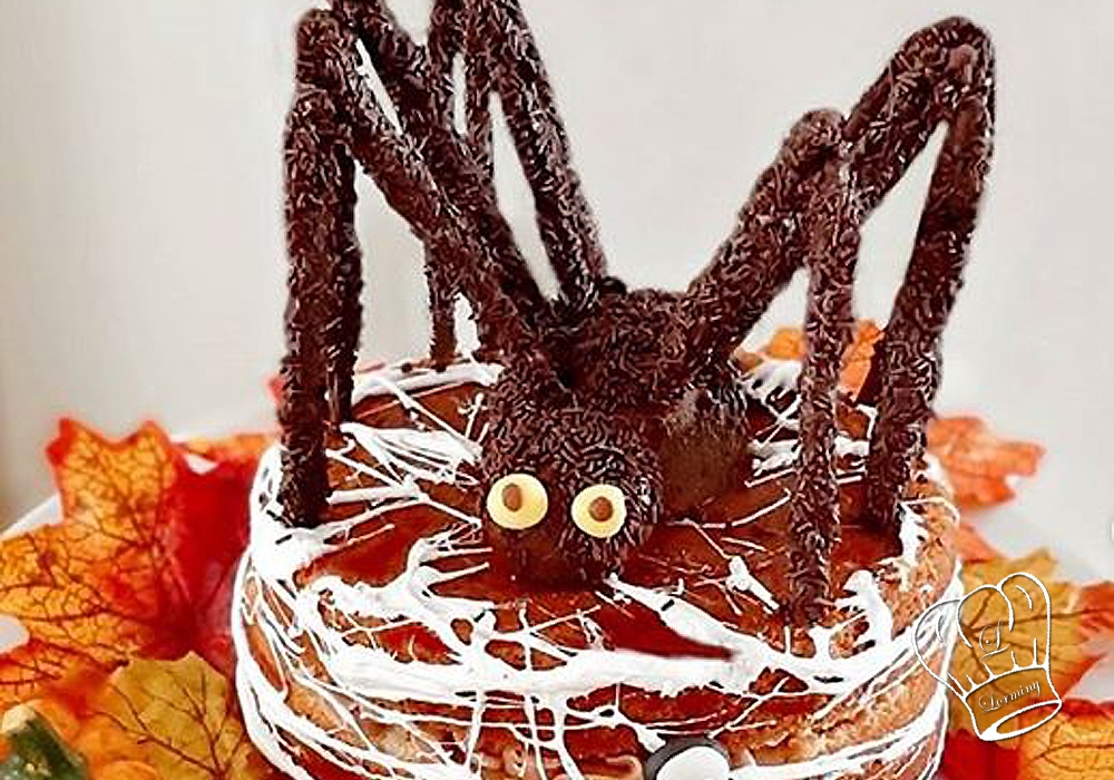 Gâteau araignée d'Halloween