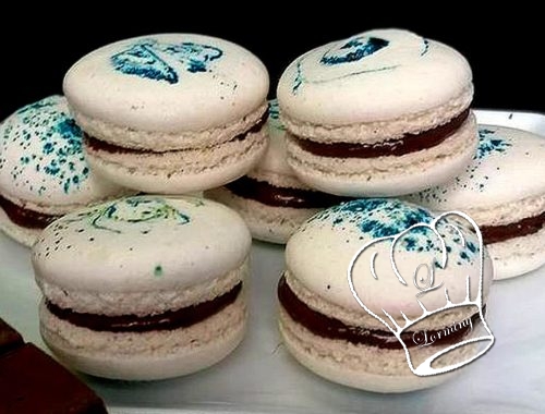 Macarons à la ganache praliné au chocolat maison