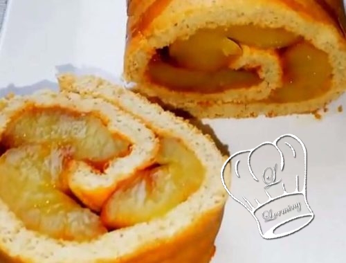 Roule aux pommes sans sucre et sans gras