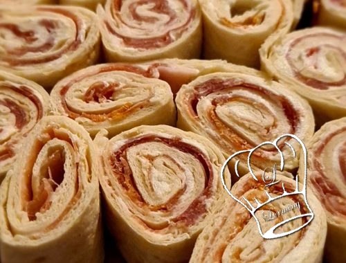 Wraps de jambon au fromage