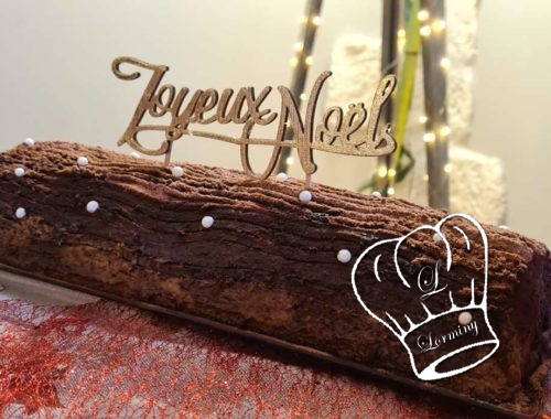 Buche de noel au cafe