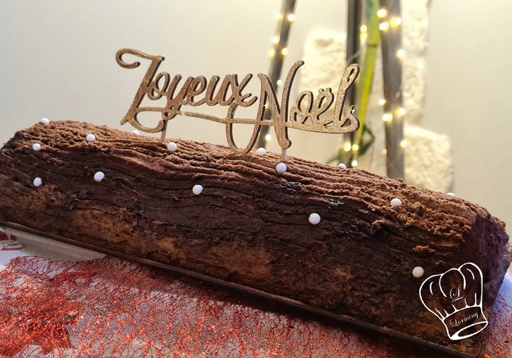 Buche de noel au cafe