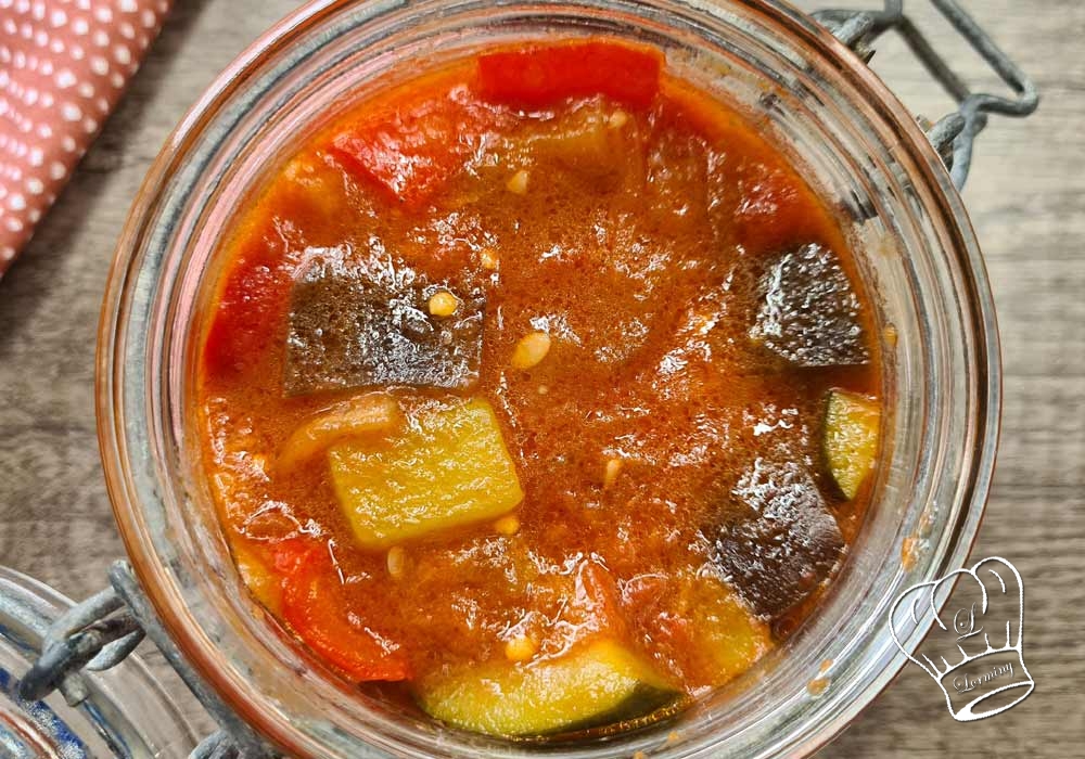 Ratatouille faite maison en conserve