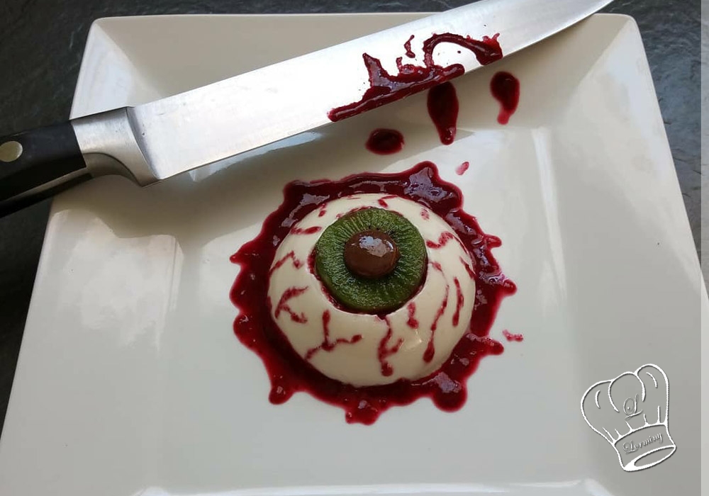 Panna cotta oeil pour halloween 1