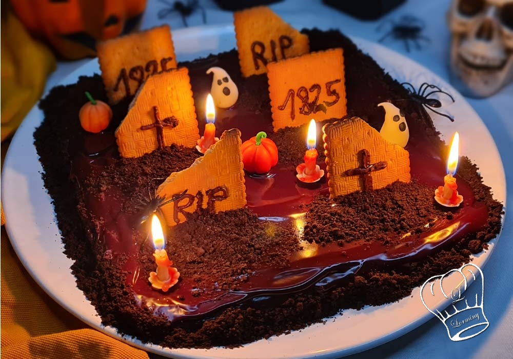 Gateau cimetiere halloween