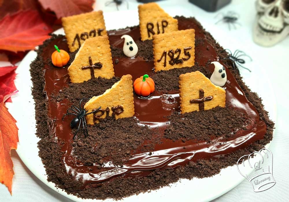 Gateau cimetiere pour halloween