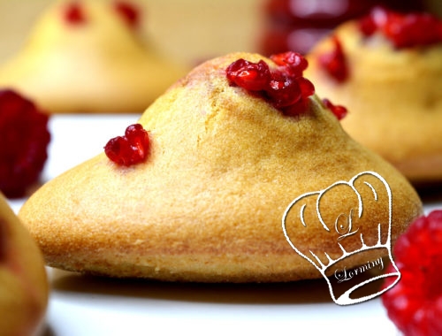 Madeleines aux framboises