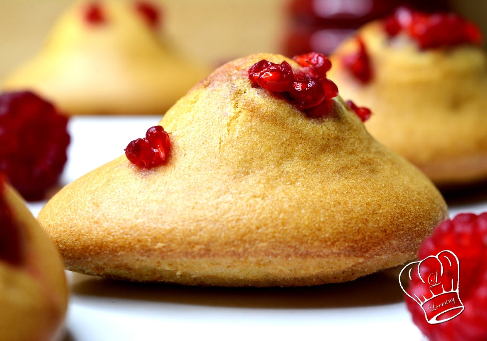 Madeleines aux framboises