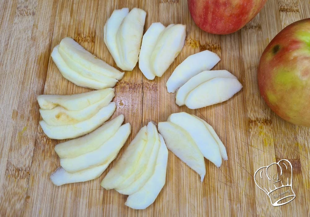 Tarte aux pommes lamelles