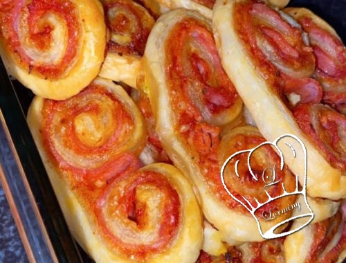 Palmiers feuillete facon pizza