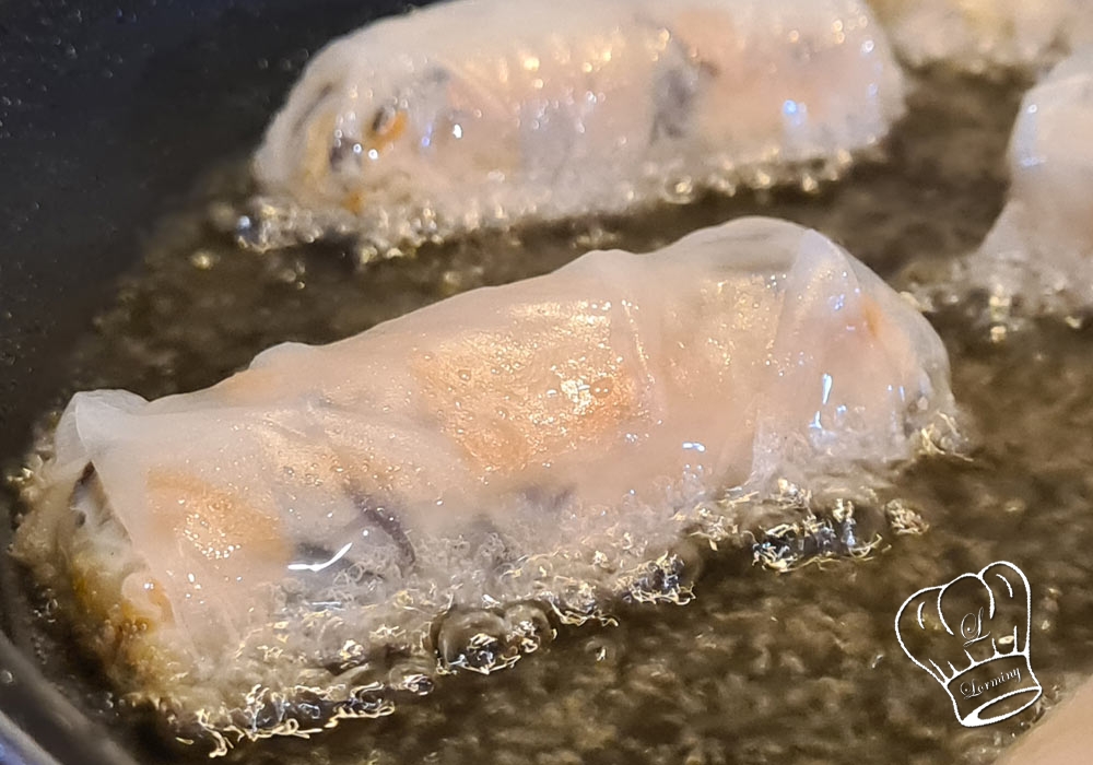 Cuisson des nems au poulet