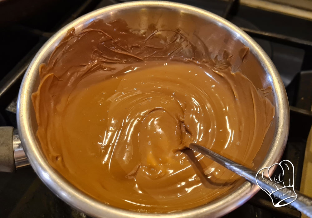 Bonnet du pere noel chocolat fondu