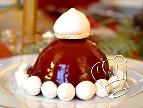 Bonnet du pere noel framboises chocolat