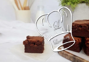 Brownie tout chocolat et pâte à tartiner