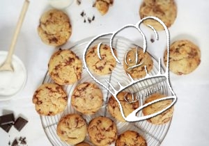 Cookies à la maïzena et au morceaux de chocolat