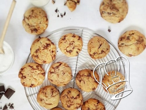 Cookies a la maizena et au morceaux de chocolat