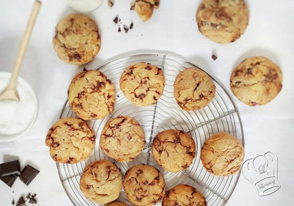 Cookies a la maizena et au morceaux de chocolat