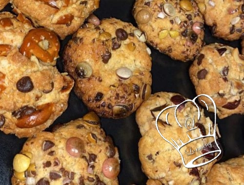 Cookies au bretzel et pepites de chocolat