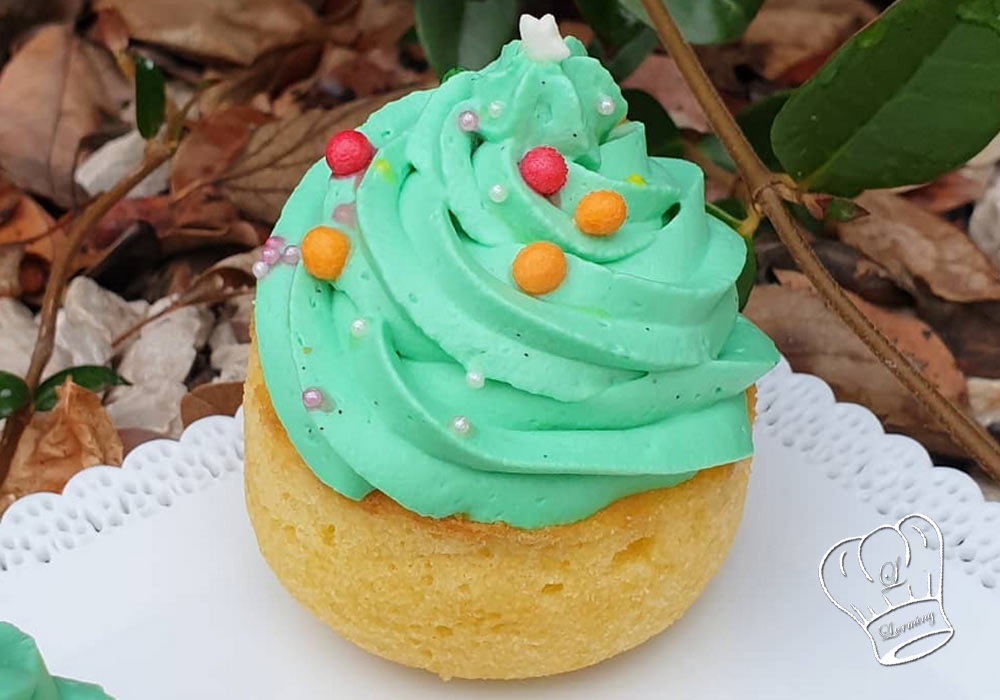 Cupcakes en forme de sapin de noel