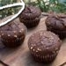 Muffins chocolat fourres au beurre de cacahuete