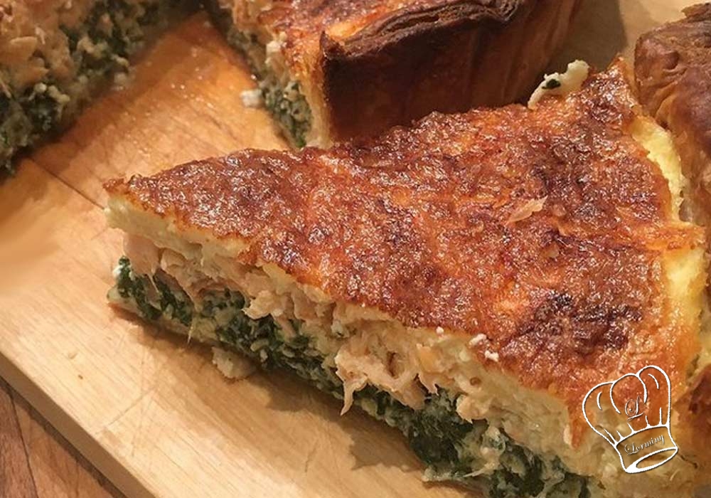 Quiche au saumon frais et aux epinards