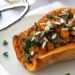 Butternut farcie au hache vegetal et chou kale