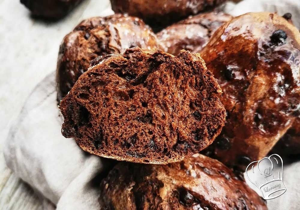 Pain au cacao et pepites de chocolat