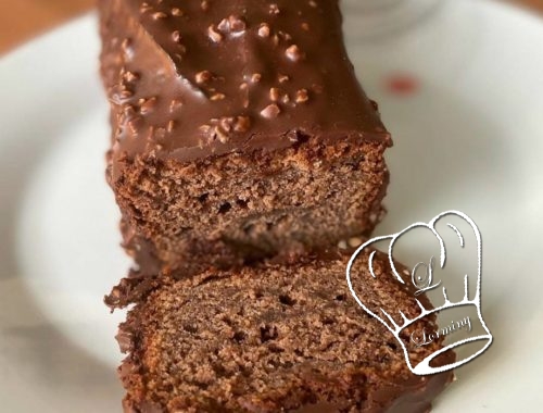 Cake healthy moelleux a la noix de coco et au chocolat