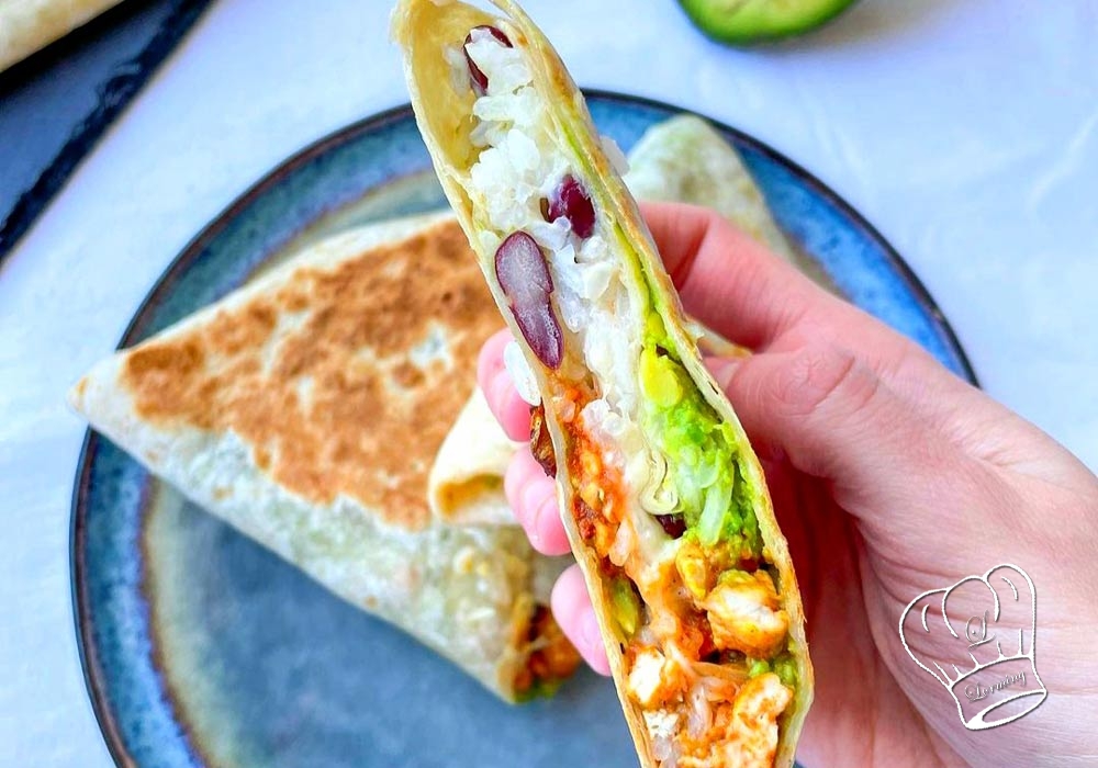 Quesadillas au poulet tandoori