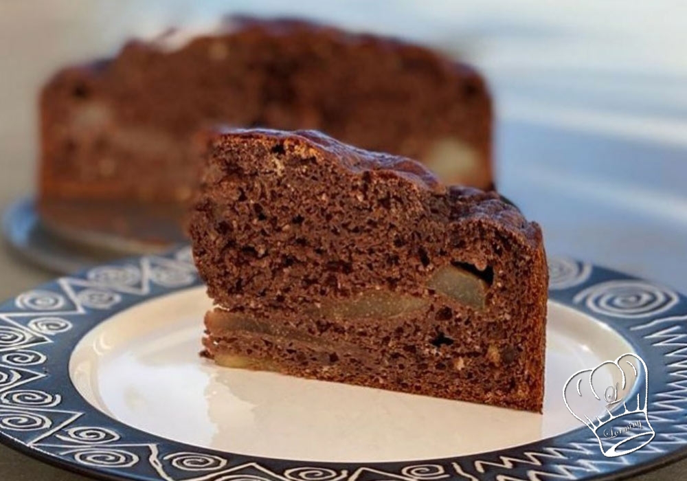 Gateau healthy poire chocolat