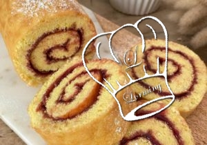Gâteau roulé à la confiture de framboises