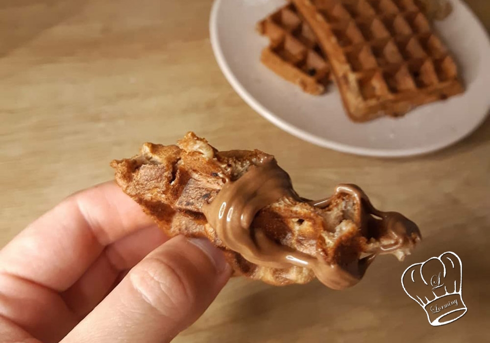 Gaufre maison tout chocolat a la banane