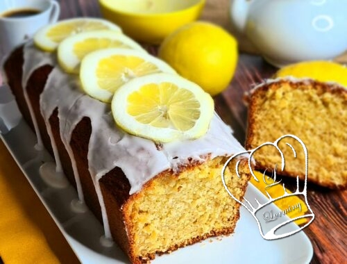 Cake au citron moelleux avec glacage