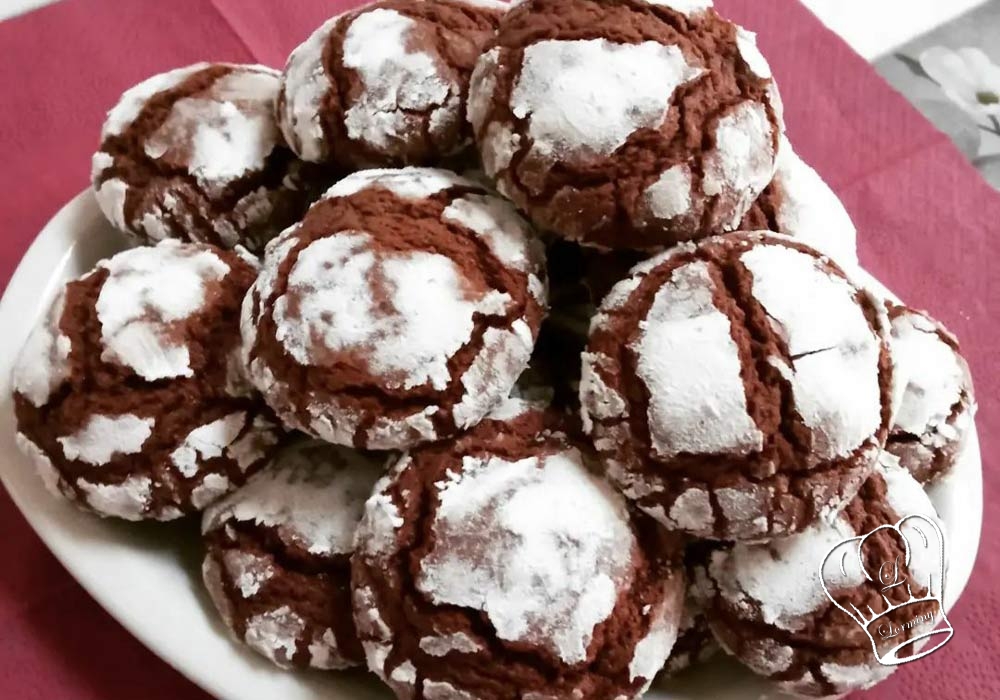 Gateaux moelleux craqueles au chocolat