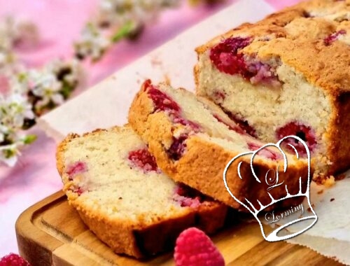 Cake aux framboises