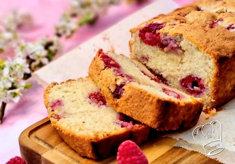 Cake aux framboises