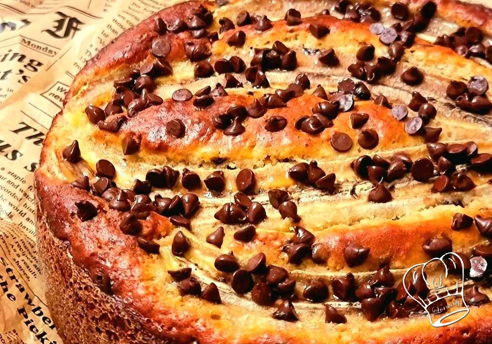 Gateau a la banane avoine et chocolat