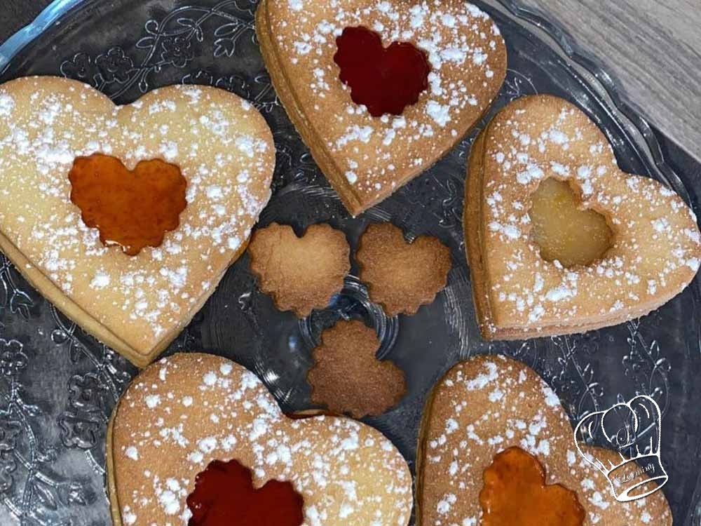 Sables coeur a la confiture pour la saint valentin