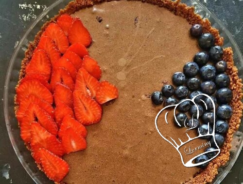 Tarte a la mousse de chocolat et aux speculoos