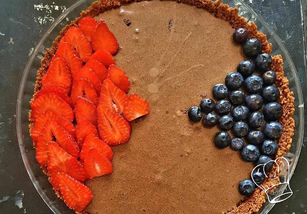 Tarte a la mousse de chocolat et aux speculoos