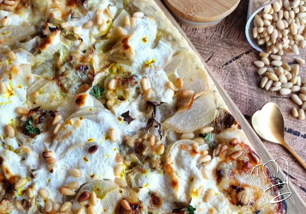 Tarte aux endives poires et gorgonzola