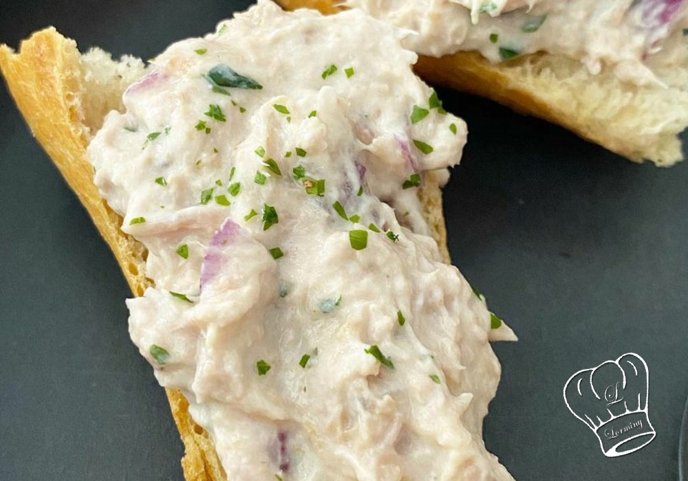 Tartine de rillettes de thon citronnee